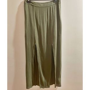 American Eagle Army Green Double Slit Skirt